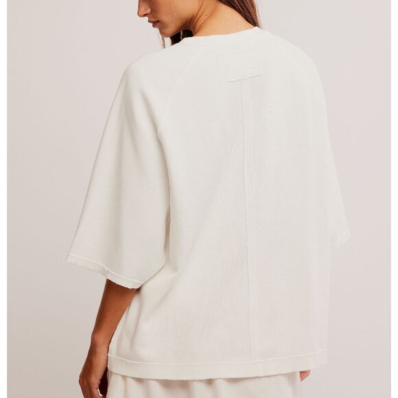 Free People White Short Sleeve Tee NWT - Picture 3 of 5